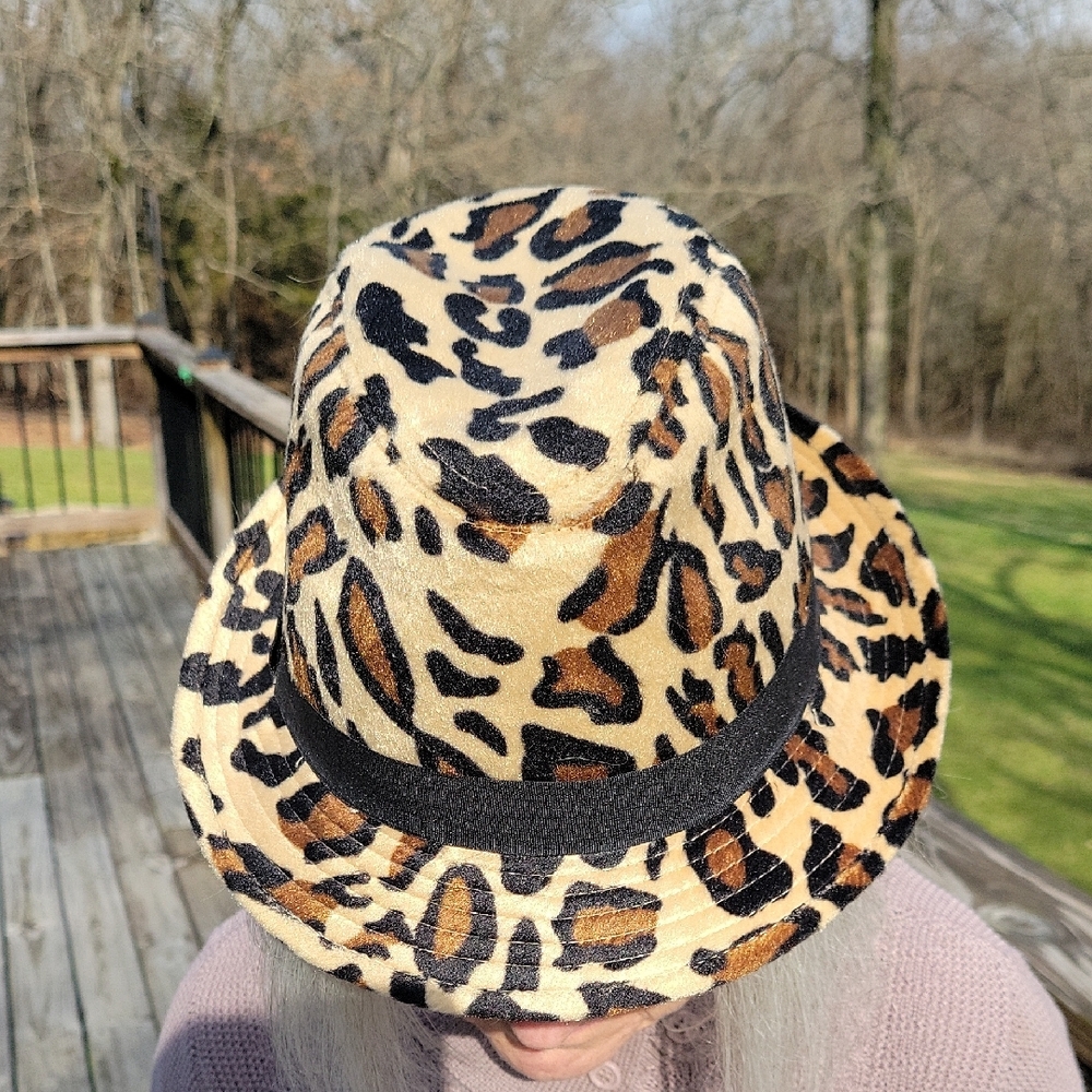 Leopard Print Fedora Hat